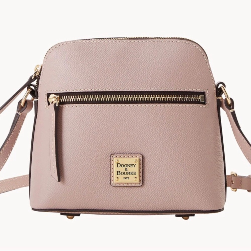 Dooney & Bourke Light Mauve Mini Pebbled Leather Crossbody